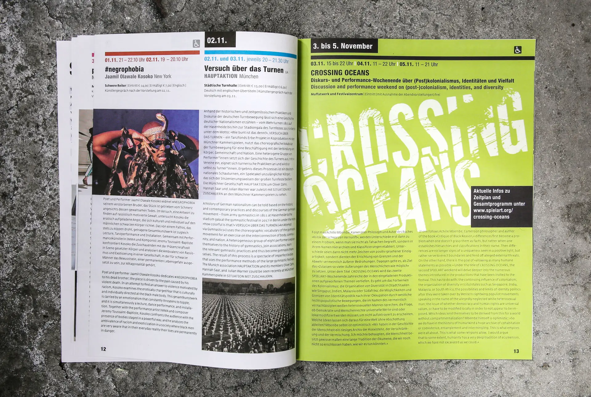 Innenseiten Programm Magazin spielart 2017 theaterfestival München