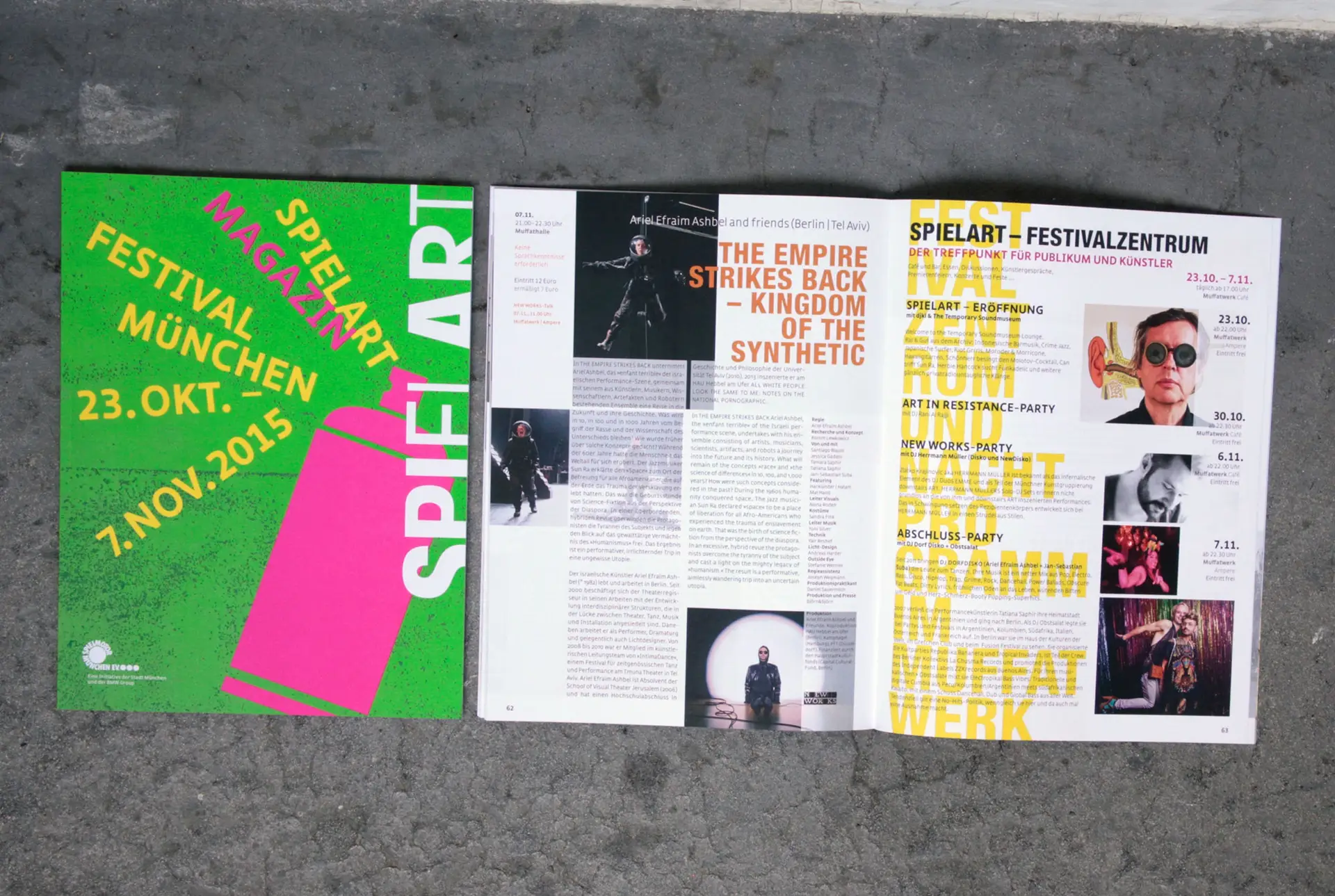 Programm Magazin corporatedesign spielart theaterfestival München 2015