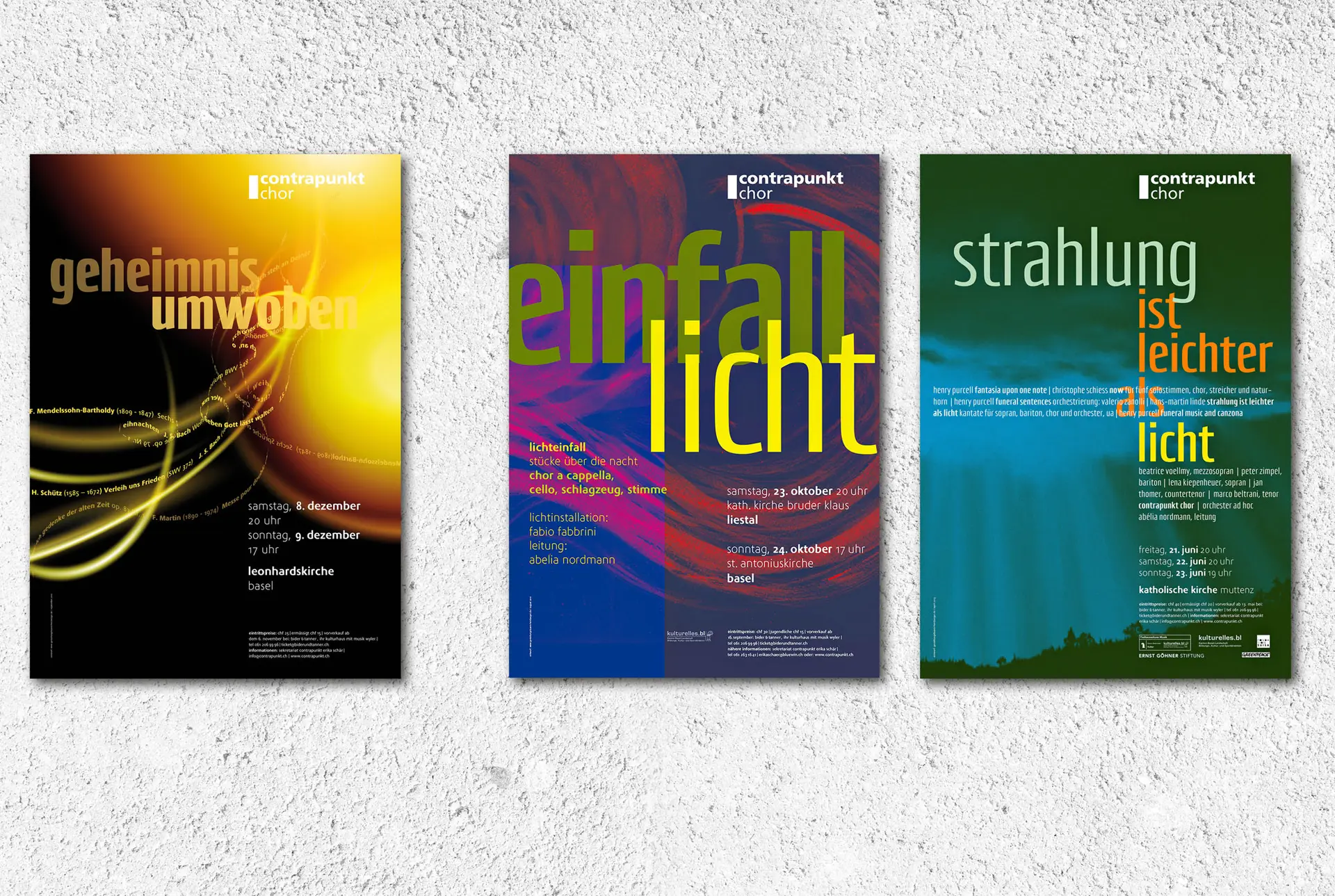 plakatgestaltung contrapunkt chor Muttenz