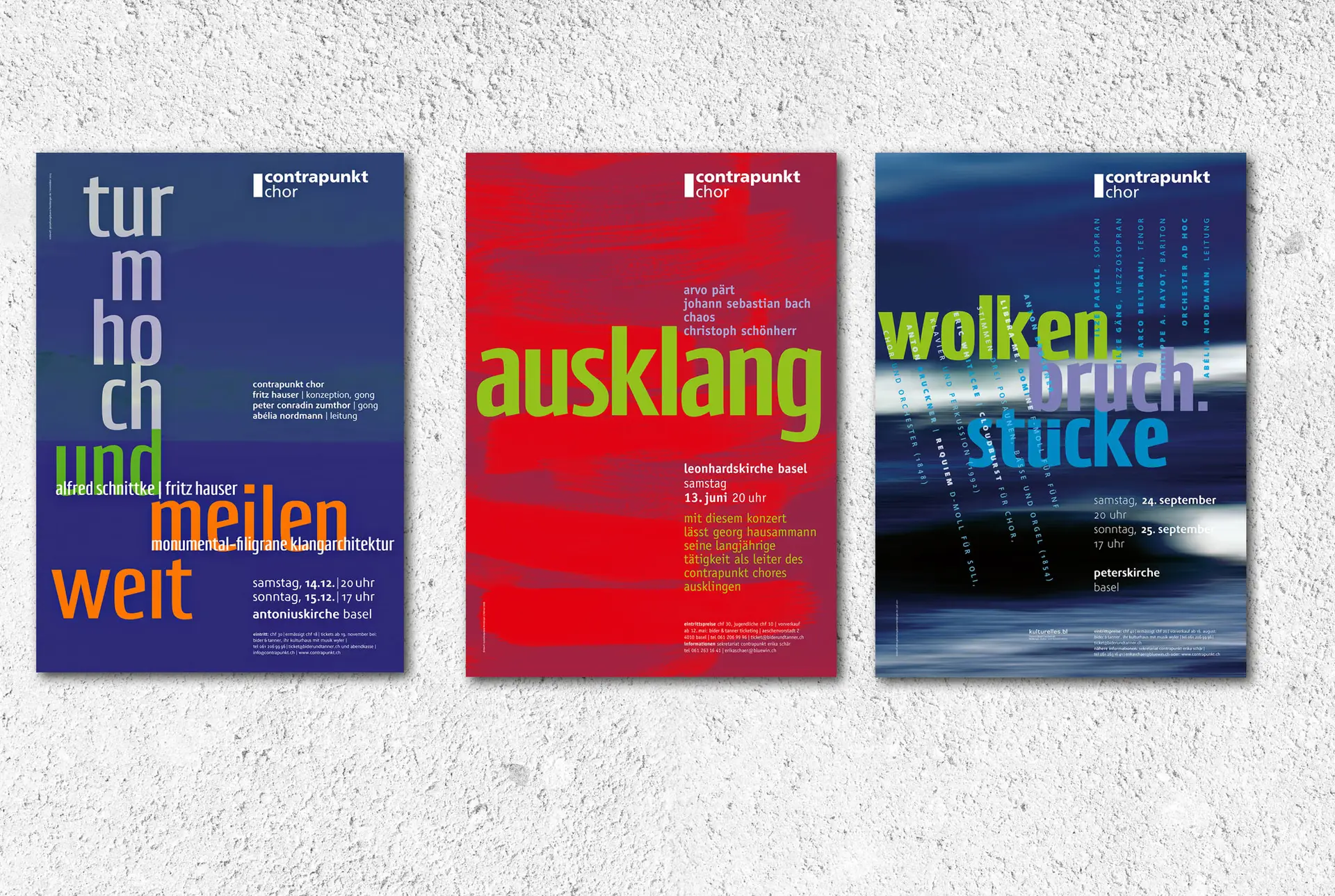 plakatgestaltung contrapunkt chor Muttenz
