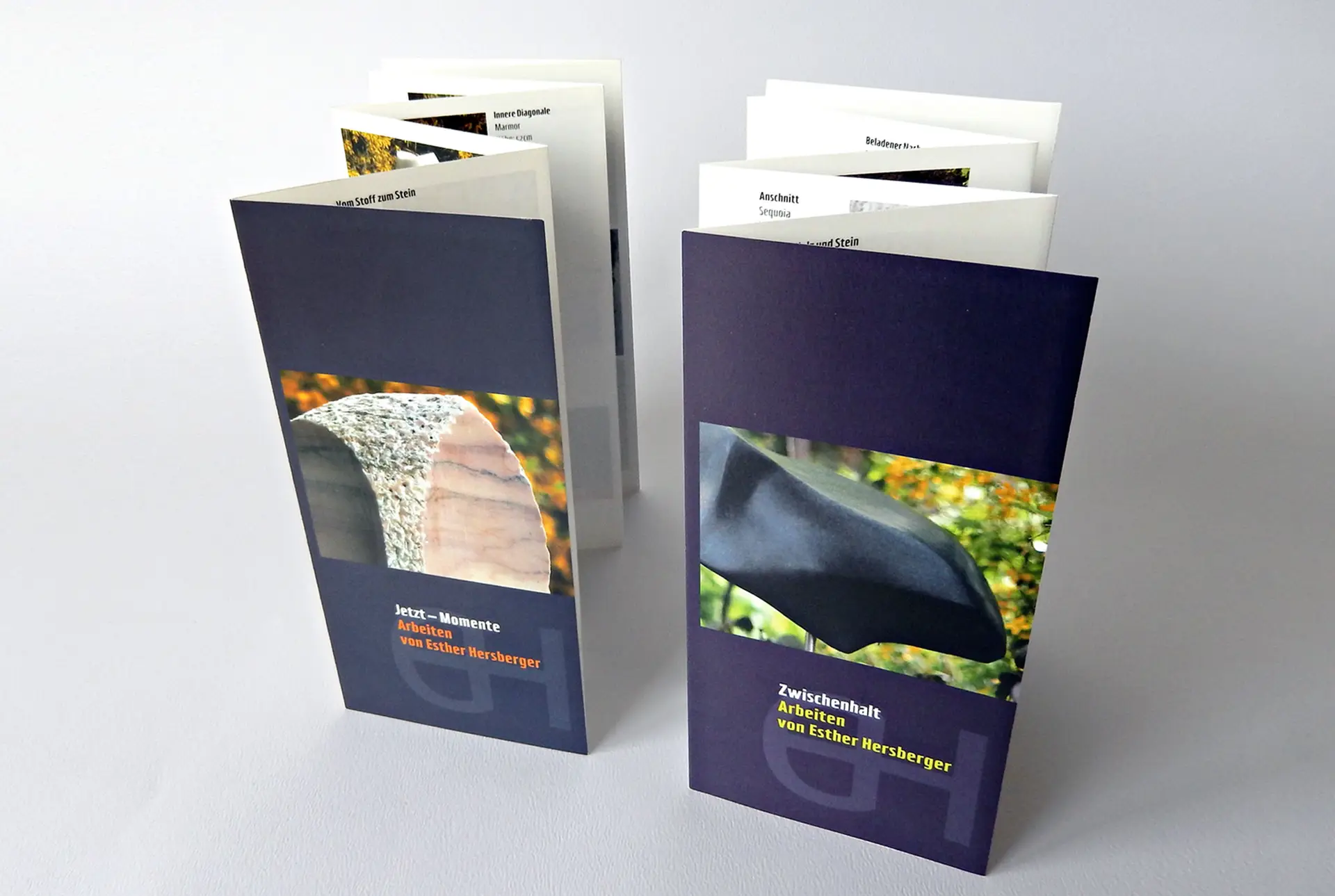 Skulpturen Leporello Folder Esther Hersberger Corporatedesign