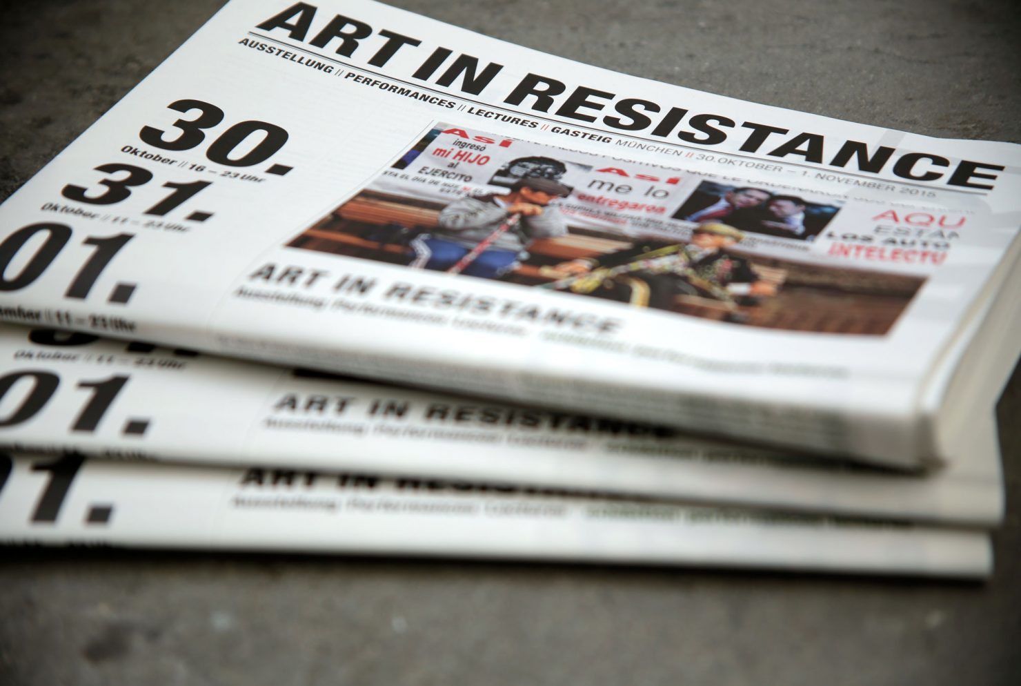 Programmzeitung Art in Resistance spielart theaterfestival München 2015