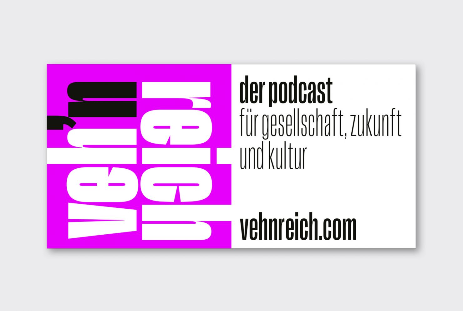 aufkleber wortmarke logo Podcast vehnReich